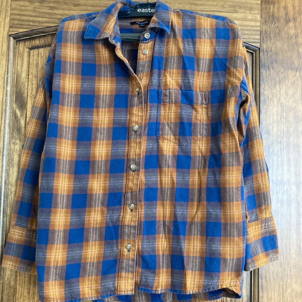 MADEWELL Blue and Orange Flannel Size XS
